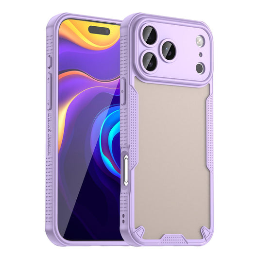 Compatible with iPhone 18 Pro Max Armor Glaze PC Dual-Layer TPU Phone Case - Purple