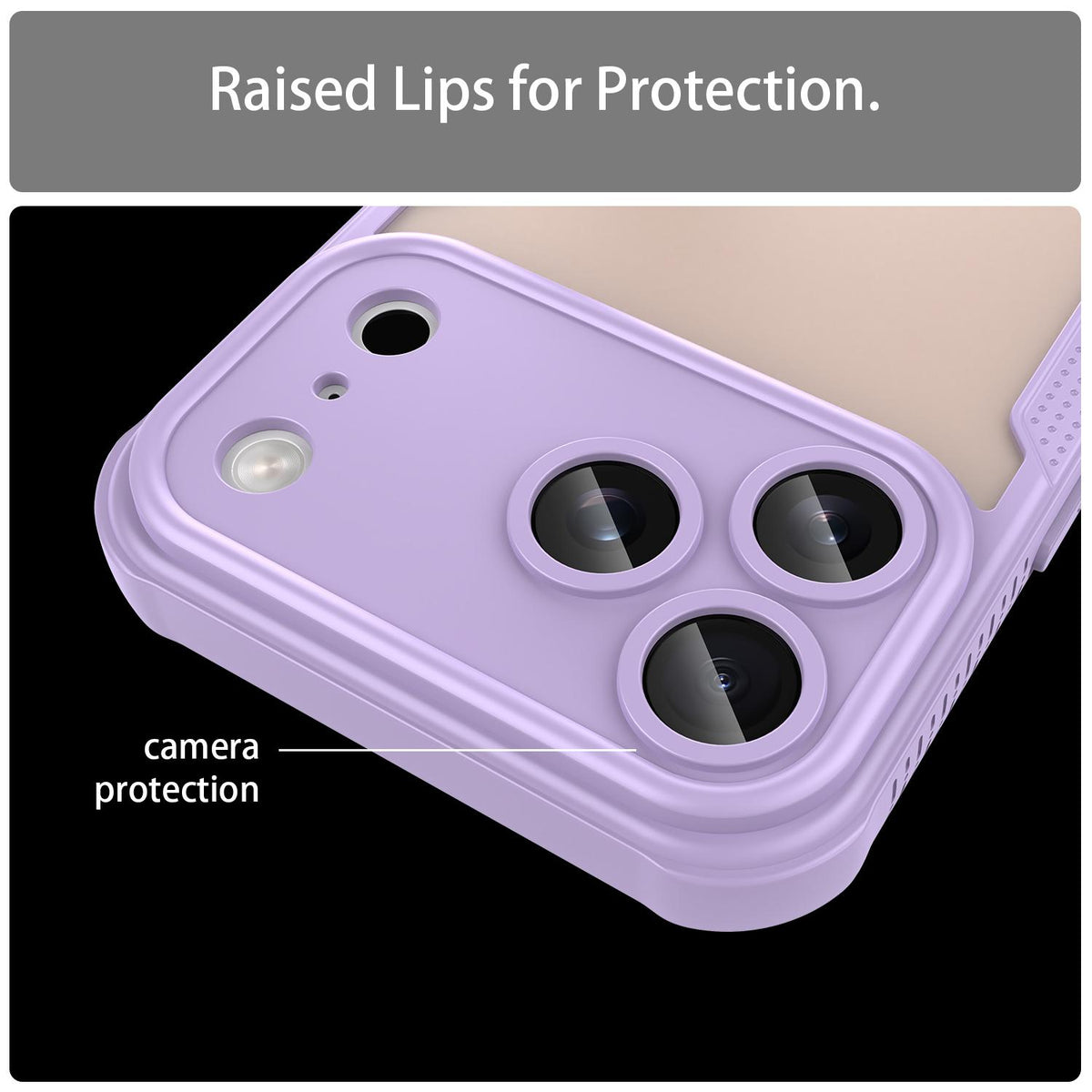 Compatible with iPhone 18 Pro Max Armor Glaze PC Dual-Layer TPU Phone Case - Purple