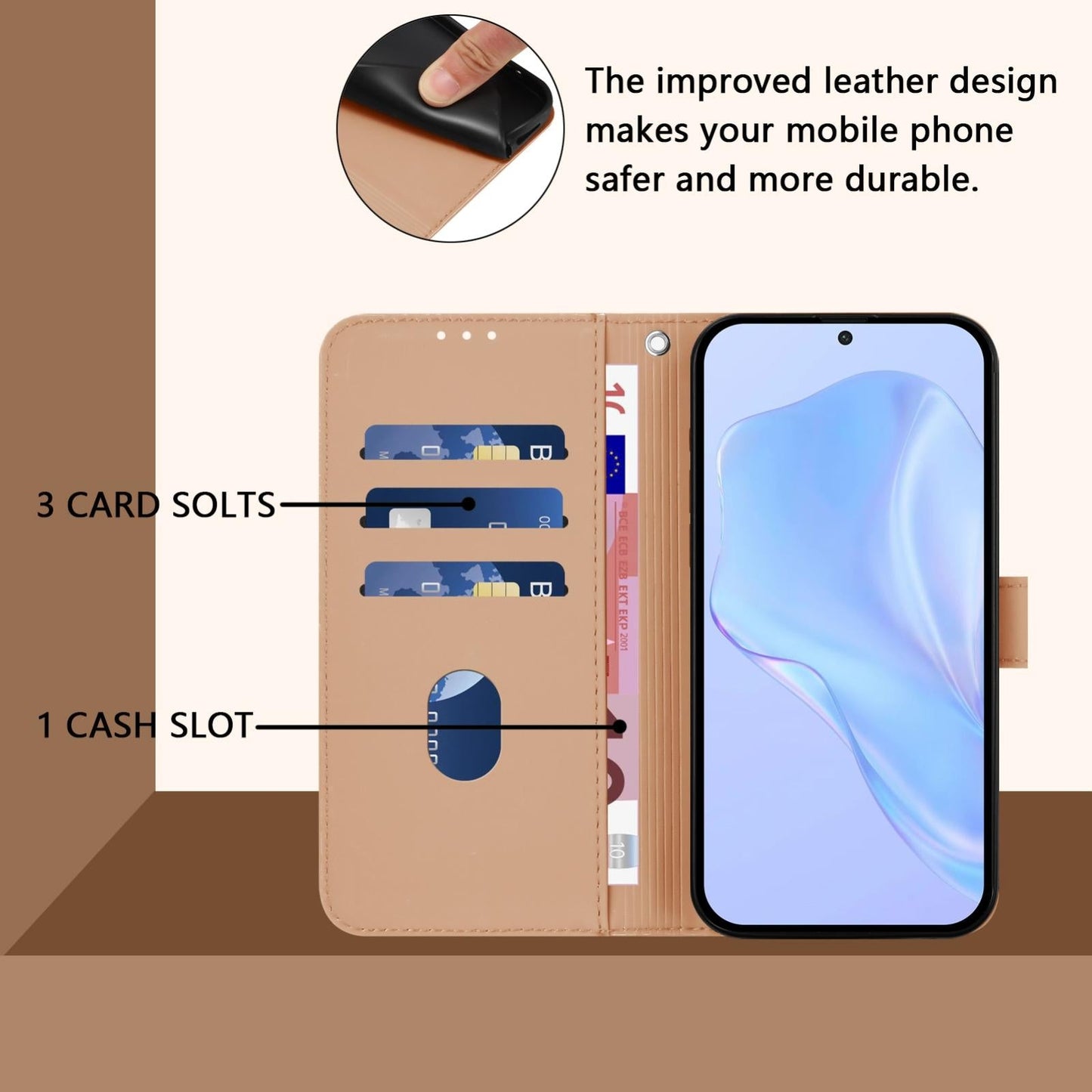 For vivo V50 Lite 5G Skin Feel Solid Color Leather Phone Case with Lanyard(Nude)