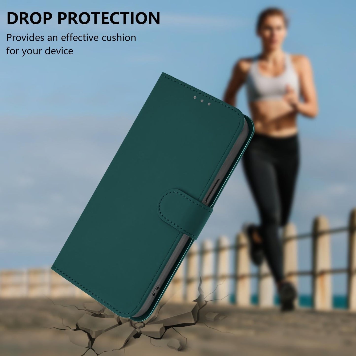 For vivo V50 Lite 5G Skin Feel Solid Color Leather Phone Case with Lanyard(Dark Green)