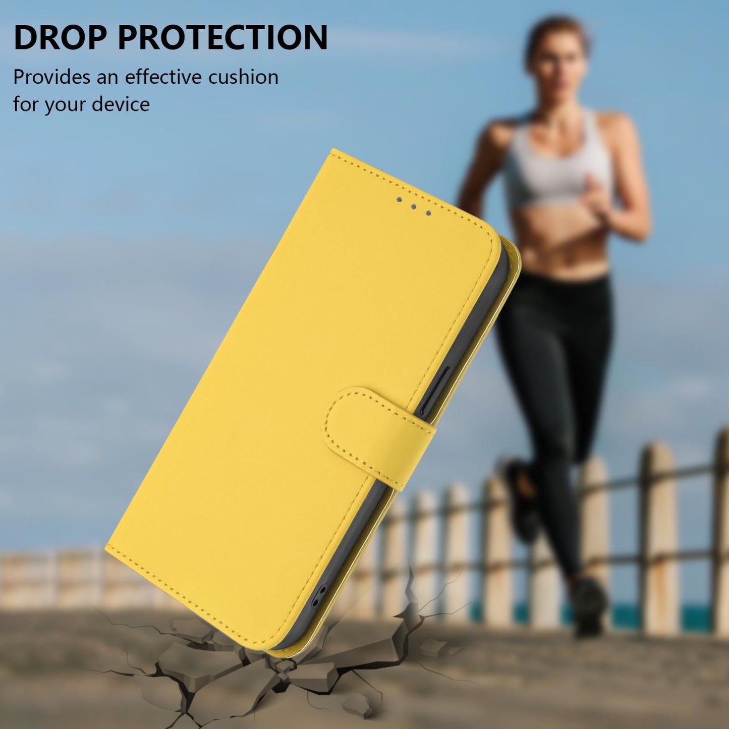 For vivo V50 Lite 5G Skin Feel Solid Color Leather Phone Case with Lanyard(Lemon Yellow)