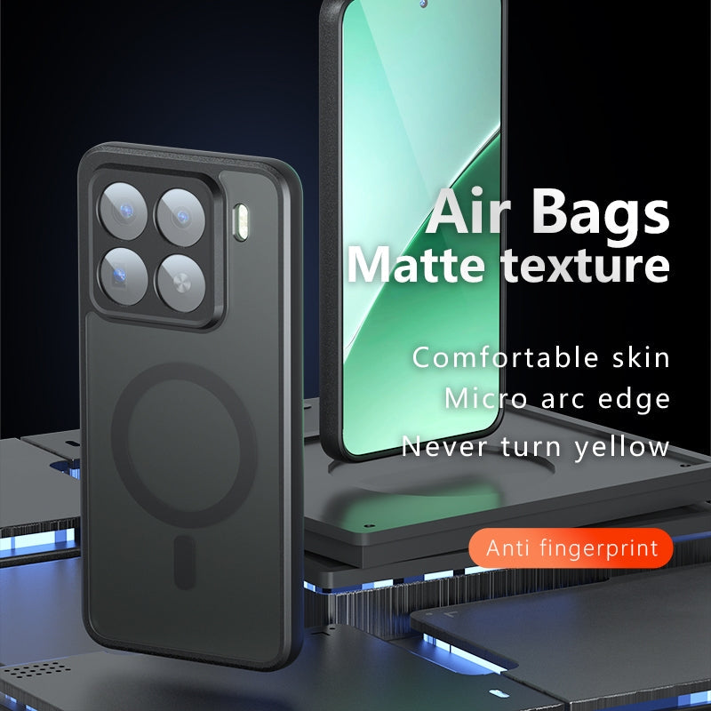 For Xiaomi 15 Pro Armor MagSafe Precise Hole PC Hybrid TPU Phone Case(Frosted Black)