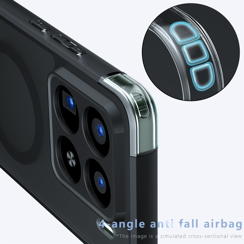 For Xiaomi 15 Pro Armor MagSafe Precise Hole PC Hybrid TPU Phone Case(Frosted Black)