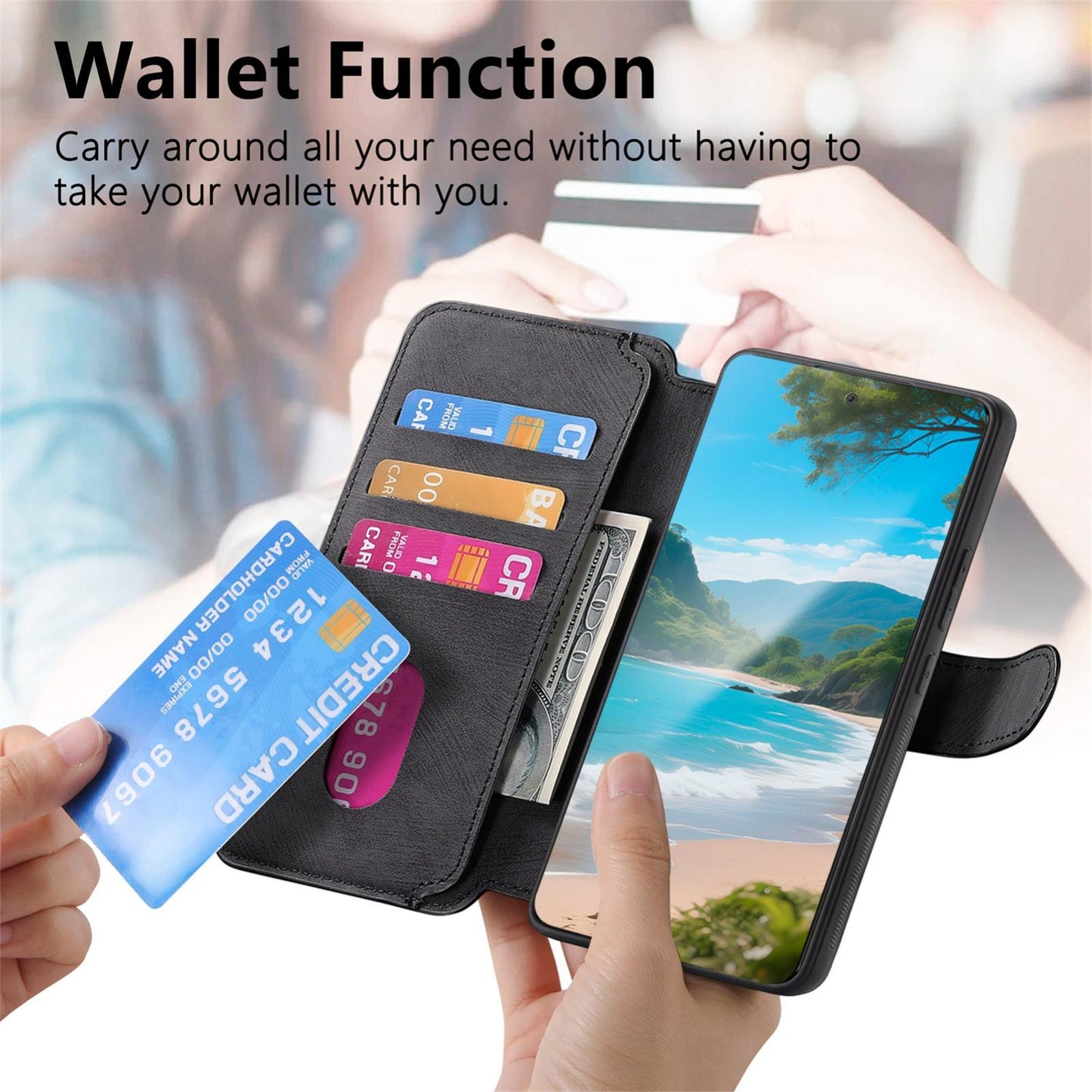 For OPPO K12s / K13x / K13 CaseNeo MagSafe RFID Anti-theft Retro Leather Phone Case(Black)
