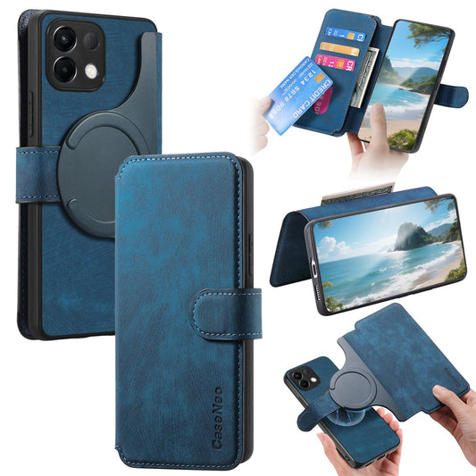 For OPPO K12s / K13x / K13 CaseNeo MagSafe RFID Anti-theft Retro Leather Phone Case(Blue)