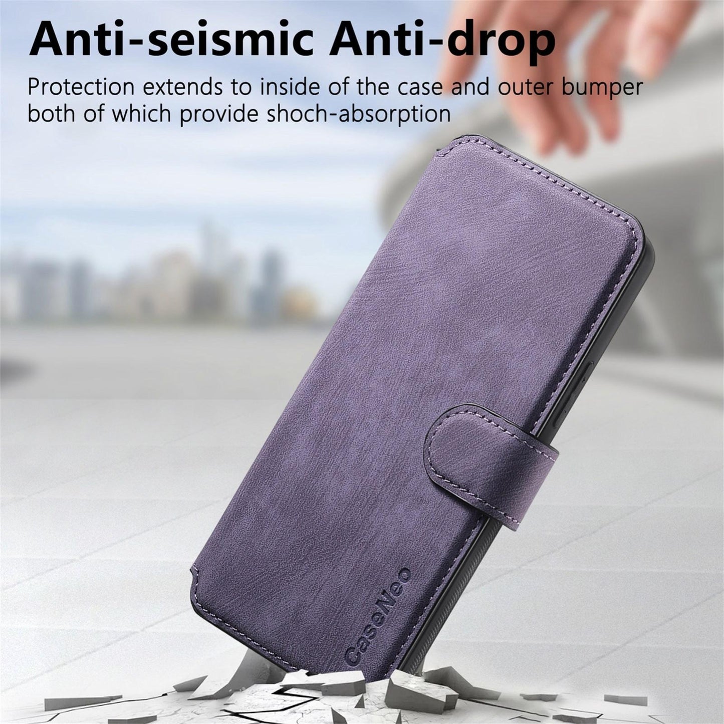For OPPO K12s / K13x / K13 CaseNeo MagSafe RFID Anti-theft Retro Leather Phone Case(Purple)