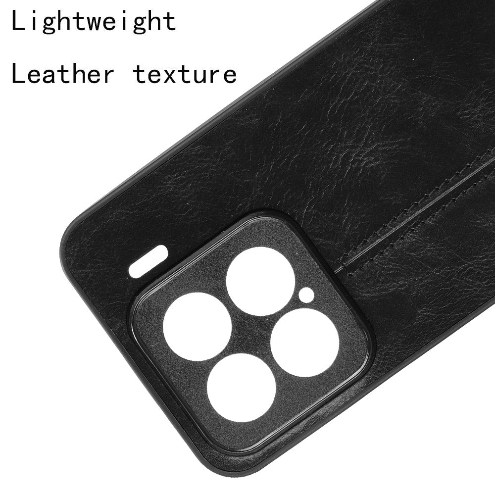For Xiaomi 15 Pro Cow Pattern Sewing Card Bag Phone Case(Black)