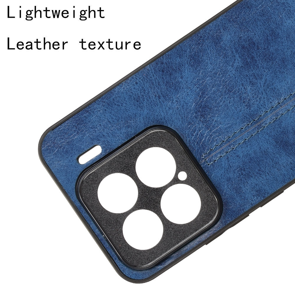 For Xiaomi 15 Cow Pattern Sewing Card Bag Phone Case(Blue)