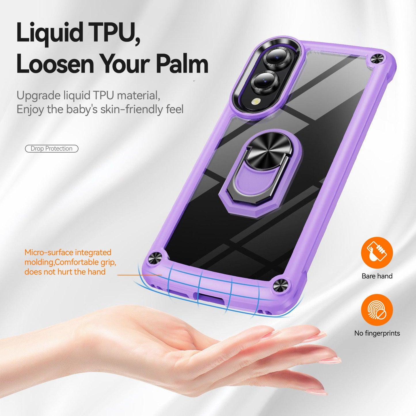 For Samsung Galaxy S25 Edge 5G TPU + PC Lens Protection Phone Case with Ring Holder(Black)