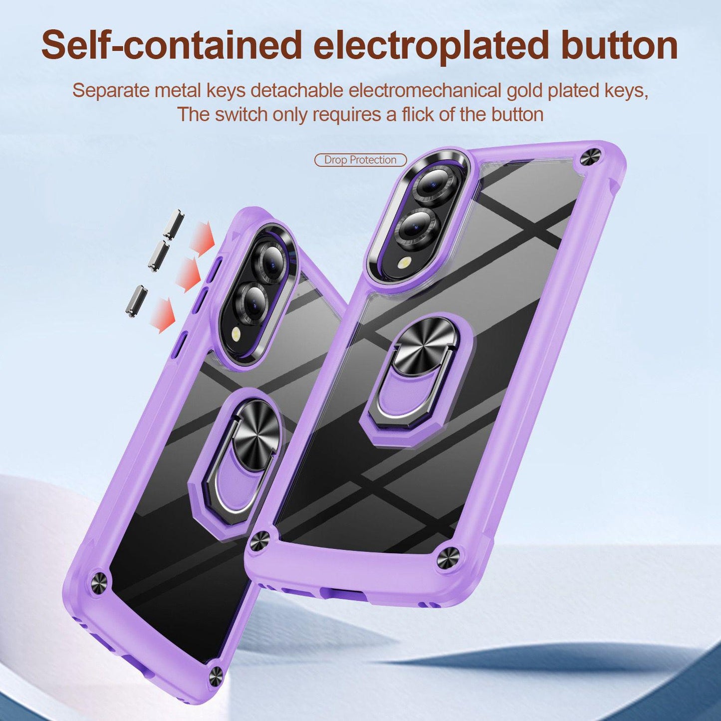 For Samsung Galaxy S25 Edge 5G TPU + PC Lens Protection Phone Case with Ring Holder(Black)