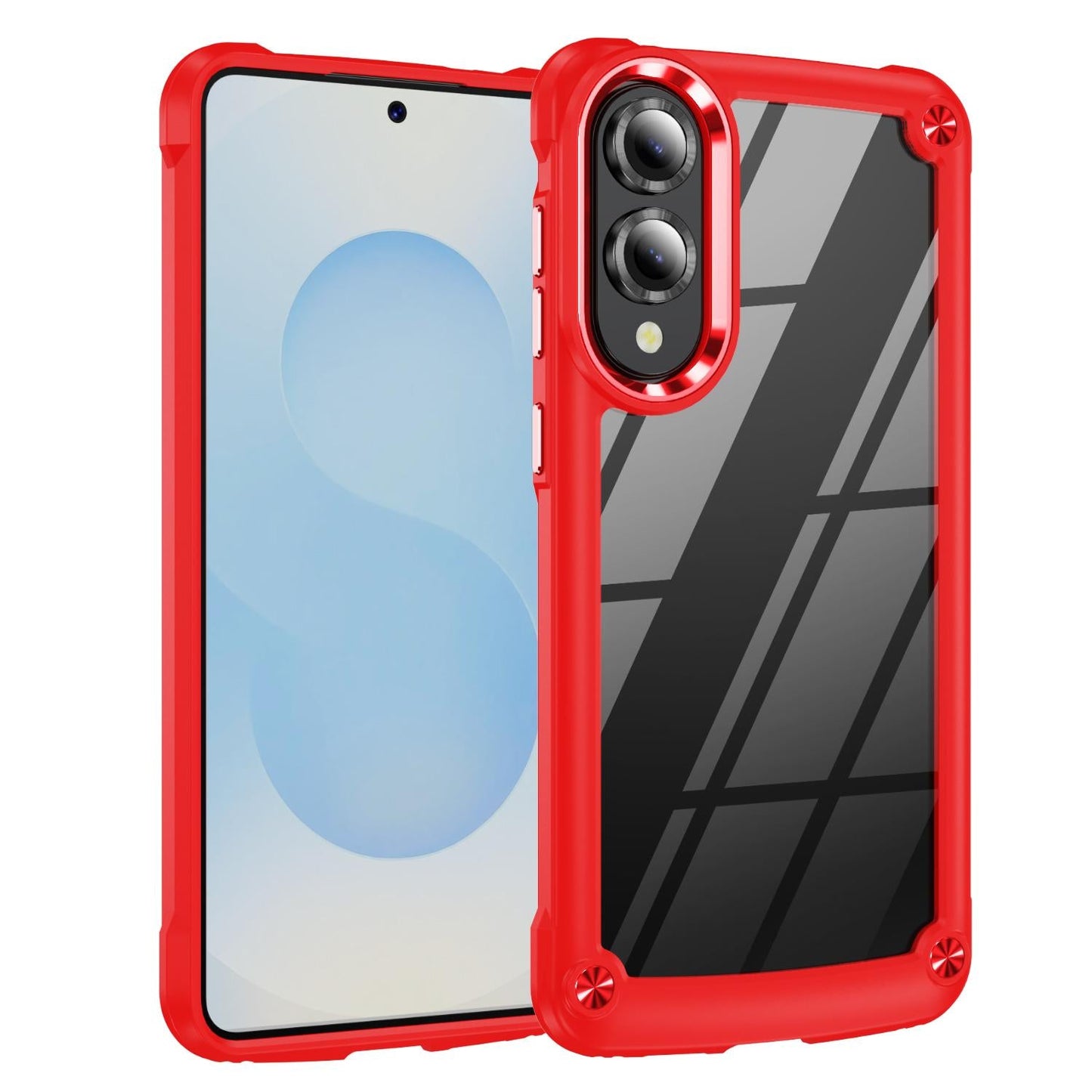 For Samsung Galaxy S25 Edge 5G TPU + PC Lens Protection Phone Case(Red)