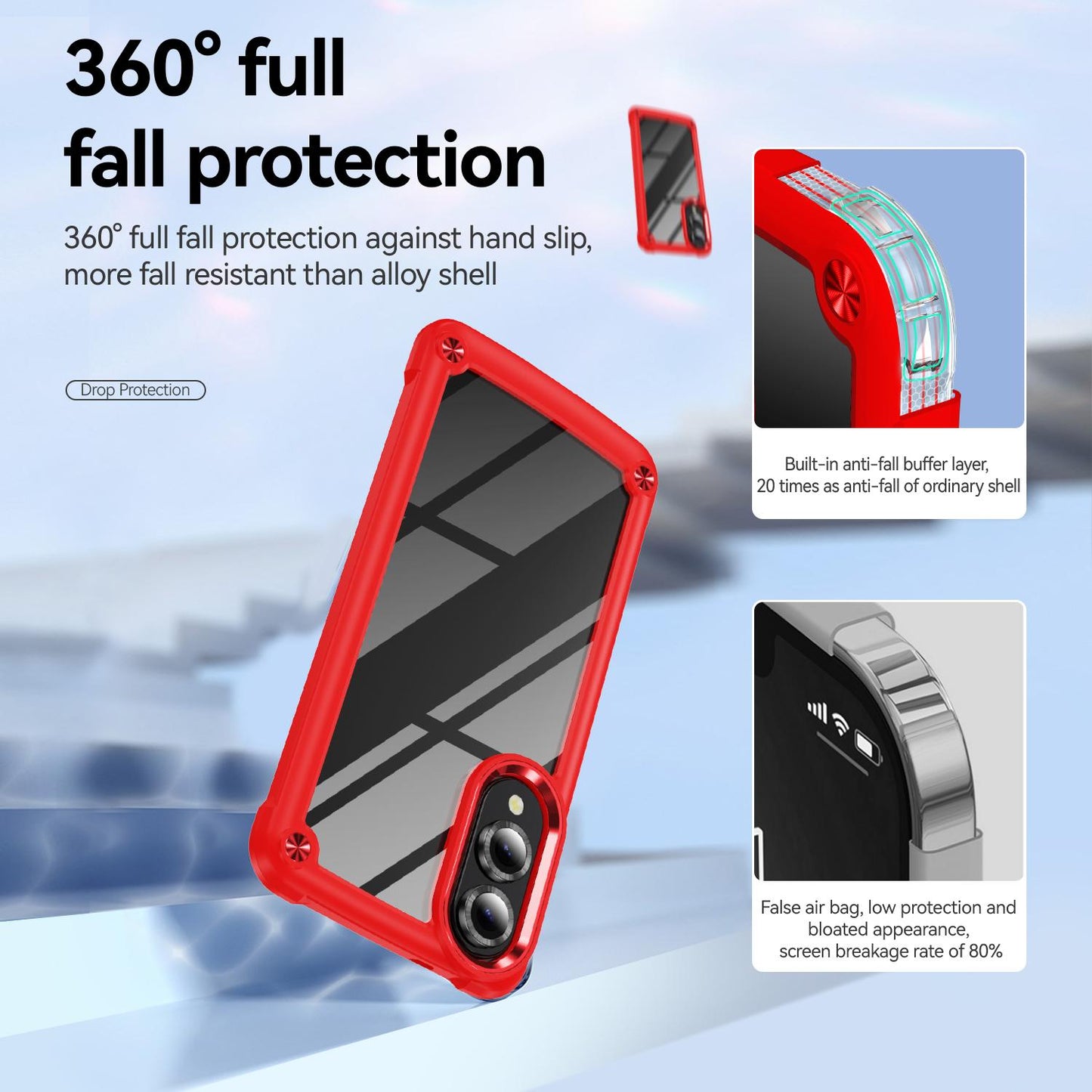 For Samsung Galaxy S25 Edge 5G TPU + PC Lens Protection Phone Case(Red)