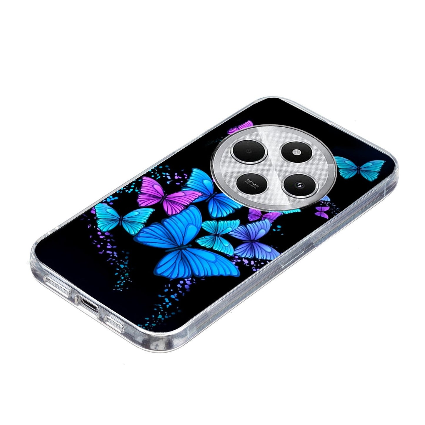 For Redmi 14C 4G Colorful Painting Pattern TPU Phone Case(Color Butterflies)