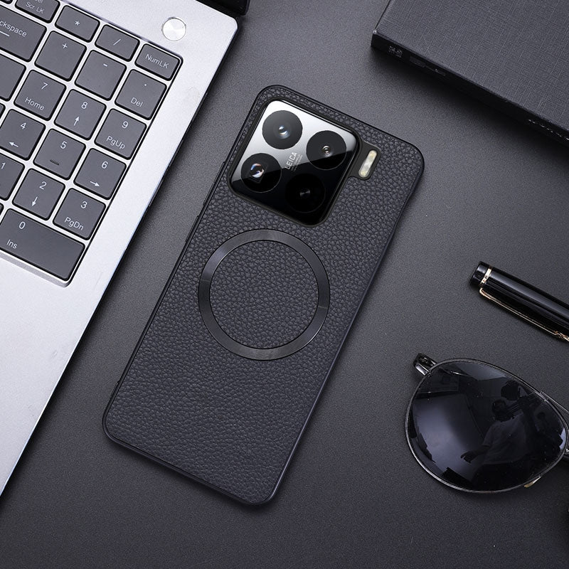 For Xiaomi 15 Pro CD Magsafe Magnetic Litchi Texture Phone Case(Black)