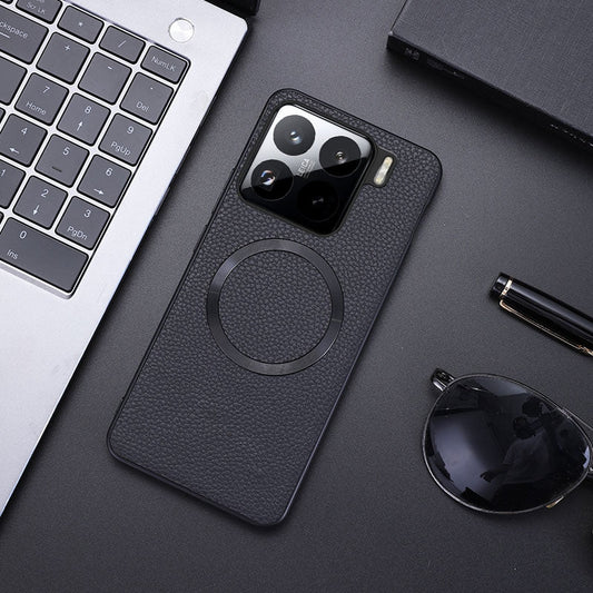 For Xiaomi 15 Pro CD Magsafe Magnetic Litchi Texture Phone Case(Black)