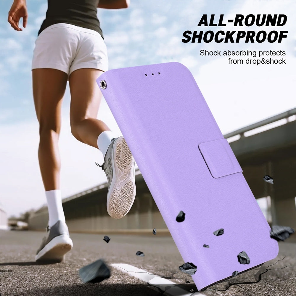 For iPhone 16e Ultra-thin Voltage Magnetic Buckle Leather Phone Case(Purple)