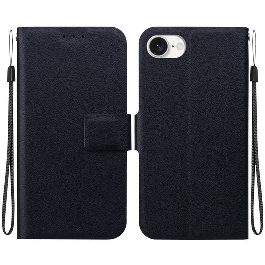 For iPhone 16e Ultra-thin Voltage Magnetic Buckle Leather Phone Case(Black)
