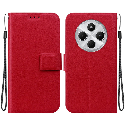 For Redmi 14C 4G Ultra-thin Voltage Magnetic Buckle Leather Phone Case(Red)