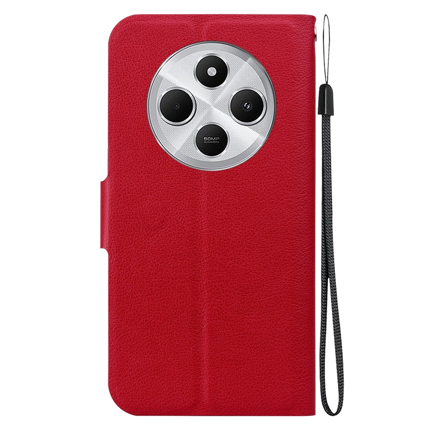 For Redmi 14C 4G Ultra-thin Voltage Magnetic Buckle Leather Phone Case(Red)
