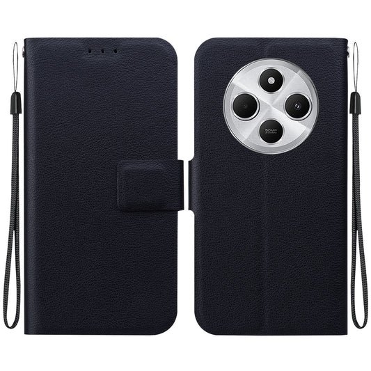 For Redmi 14C 4G Ultra-thin Voltage Magnetic Buckle Leather Phone Case(Black)