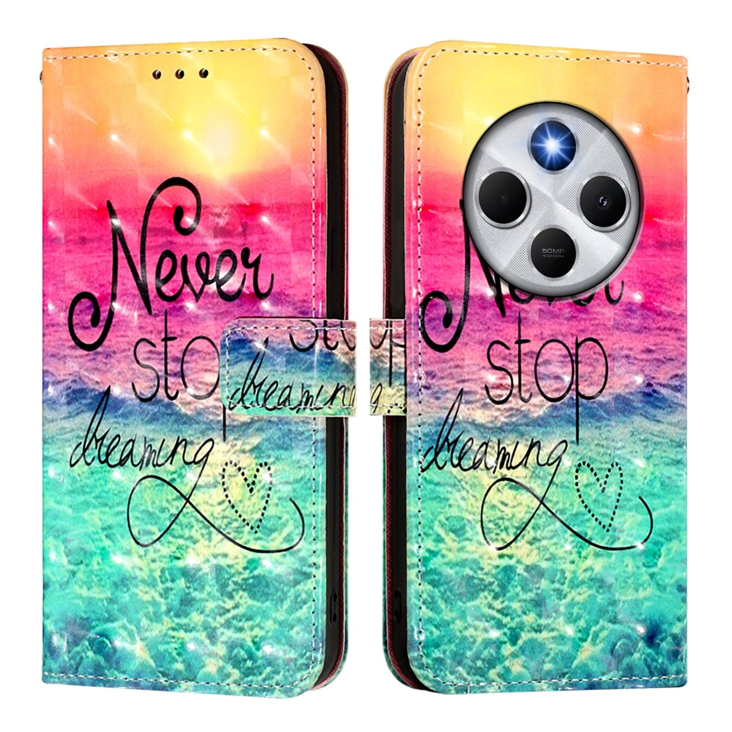 For Redmi 14C 4G 3D Painting Horizontal Flip Leather Phone Case(Chasing Dreams)