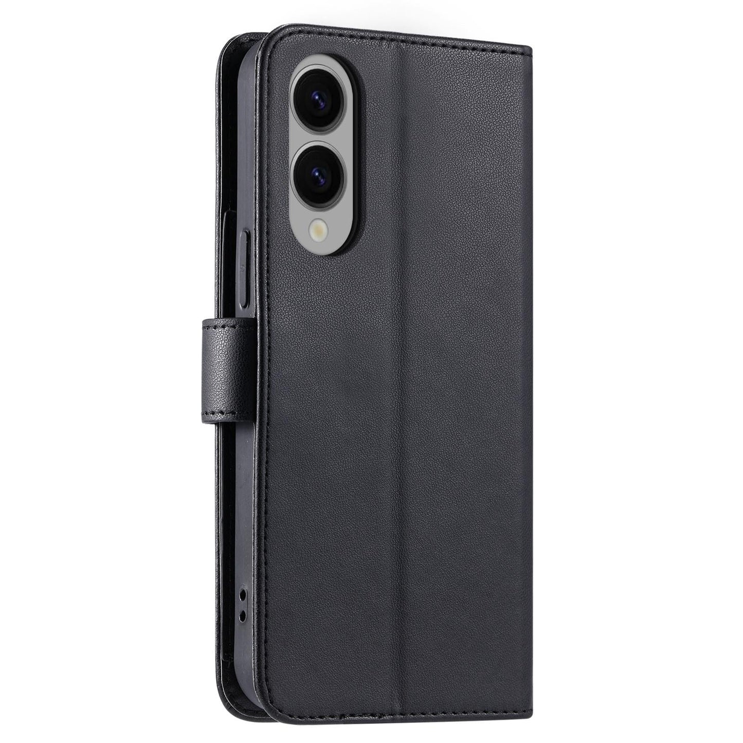 For Samsung Galaxy S25 Edge 5G Ring Buckle Rhombic Leather Phone Case(Black)