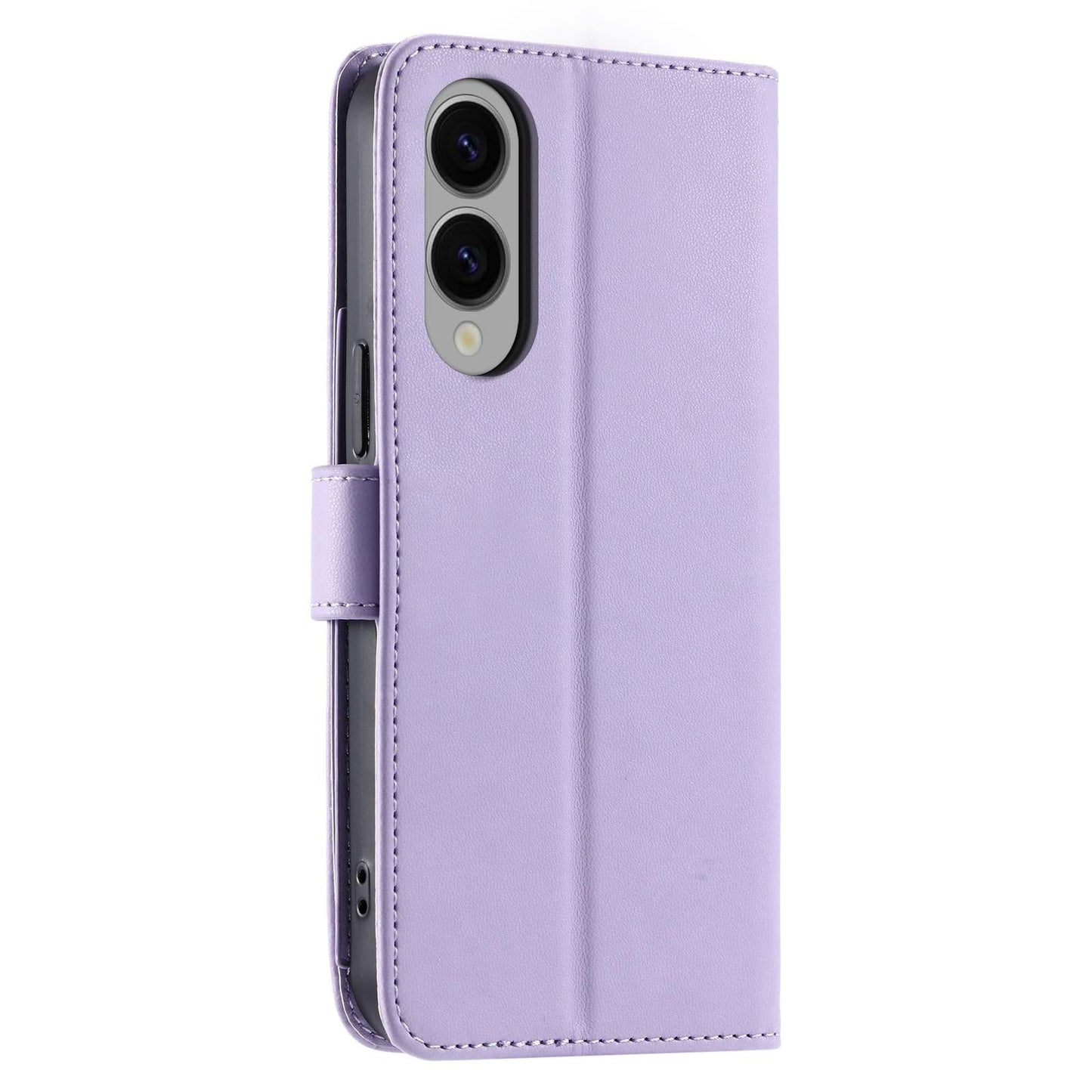 For Samsung Galaxy S25 Edge 5G Ring Buckle Rhombic Leather Phone Case(Purple)