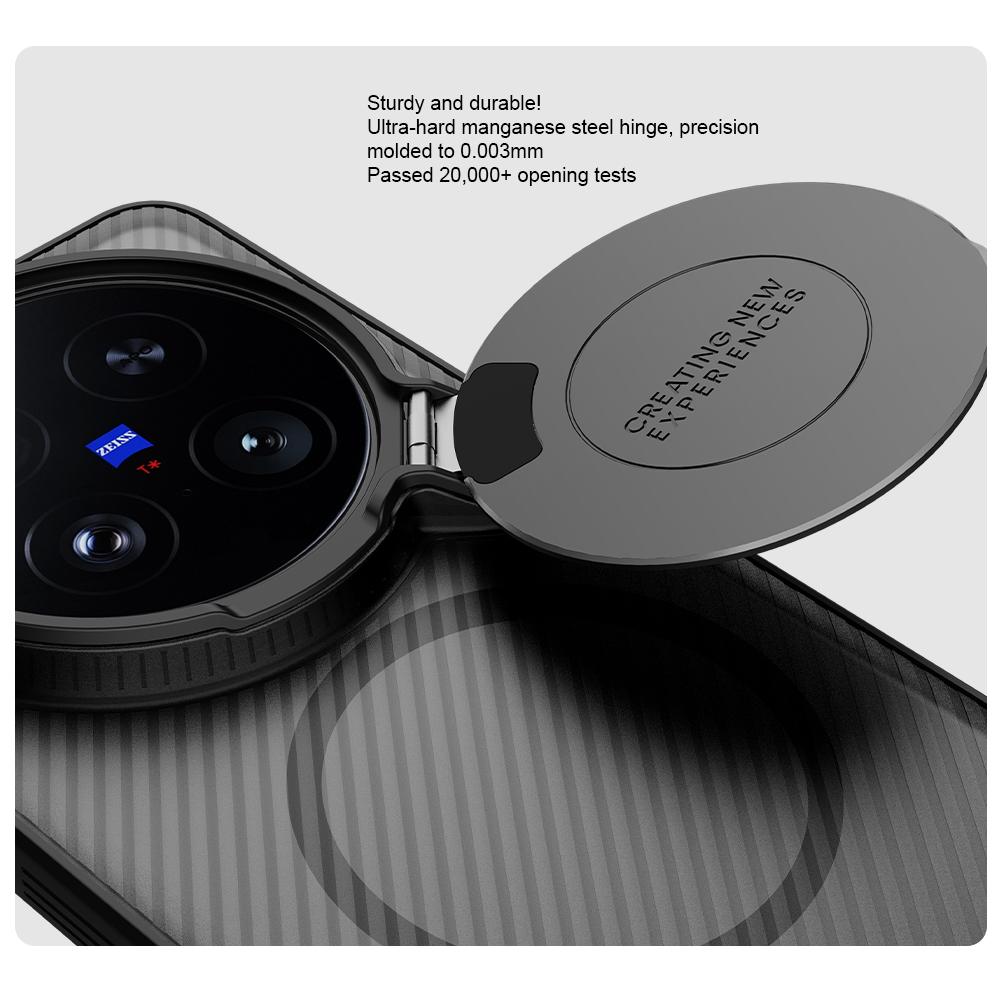 For vivo X200 Ultra NILLKIN CamShield Prop MagSafe Magnetic Translucent PC Phone Case(Black)