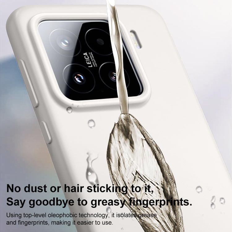 For Xiaomi 15 Pro Liquid Silicone Skin-friendly Shockproof Phone Case(White)