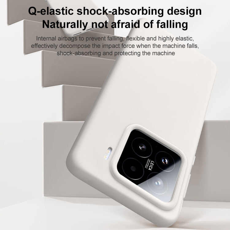 For Xiaomi 15 Pro Liquid Silicone Skin-friendly Shockproof Phone Case(White)