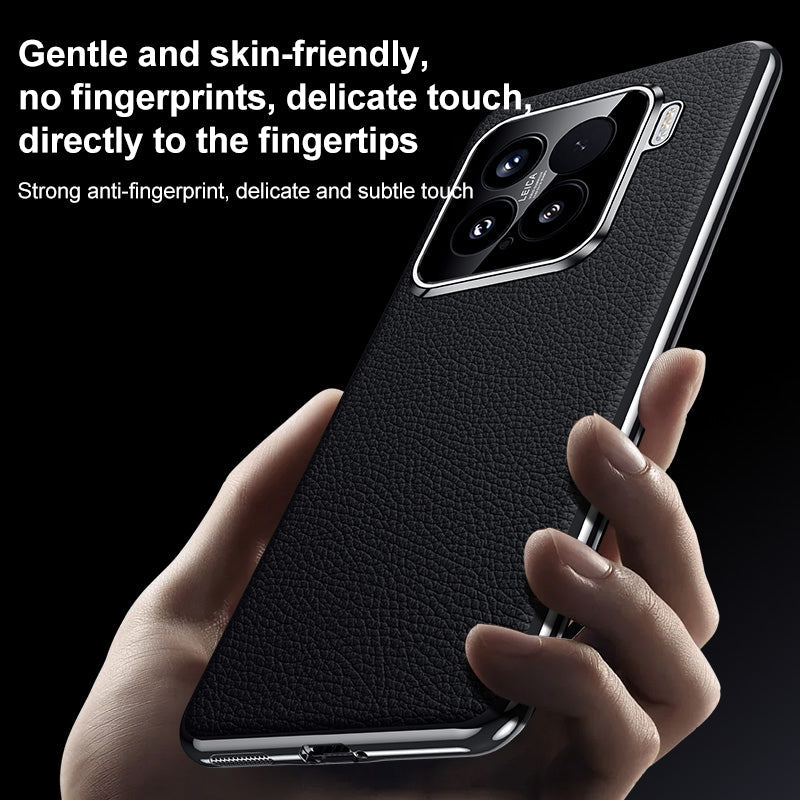 For Xiaomi 15 Pro Genuine Leather PC Phone Case(Green)