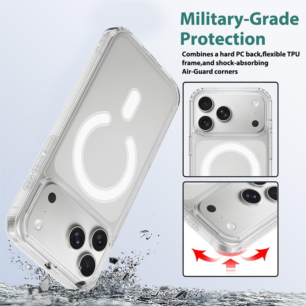 Compatible with iPhone 18 Pro Max Camera Control Button Integrated MagSafe Clear Phone Case - Transparent
