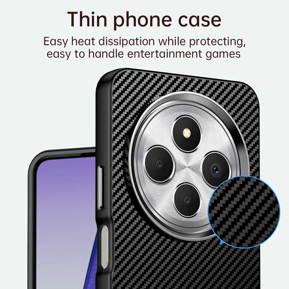 For Redmi 14C Carbon Fiber Series IMD Phone Case(Black)