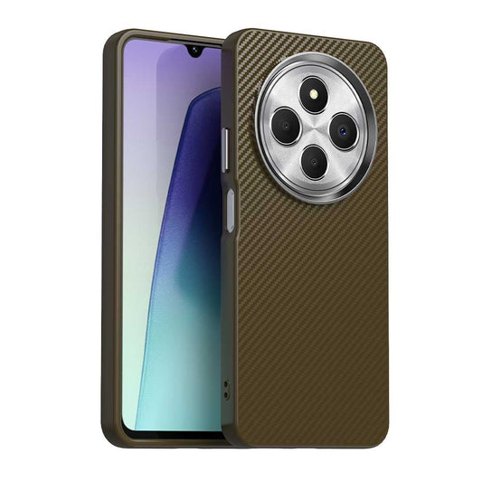 For Redmi 14C Carbon Fiber Series IMD Phone Case(Brown)