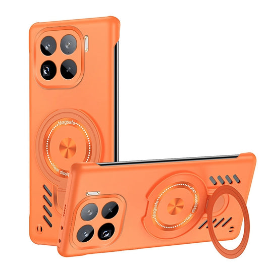For Xiaomi 15 Pro Ice Sense Series Graphene Cooling MagSafe Holder Phone Case(Orange)