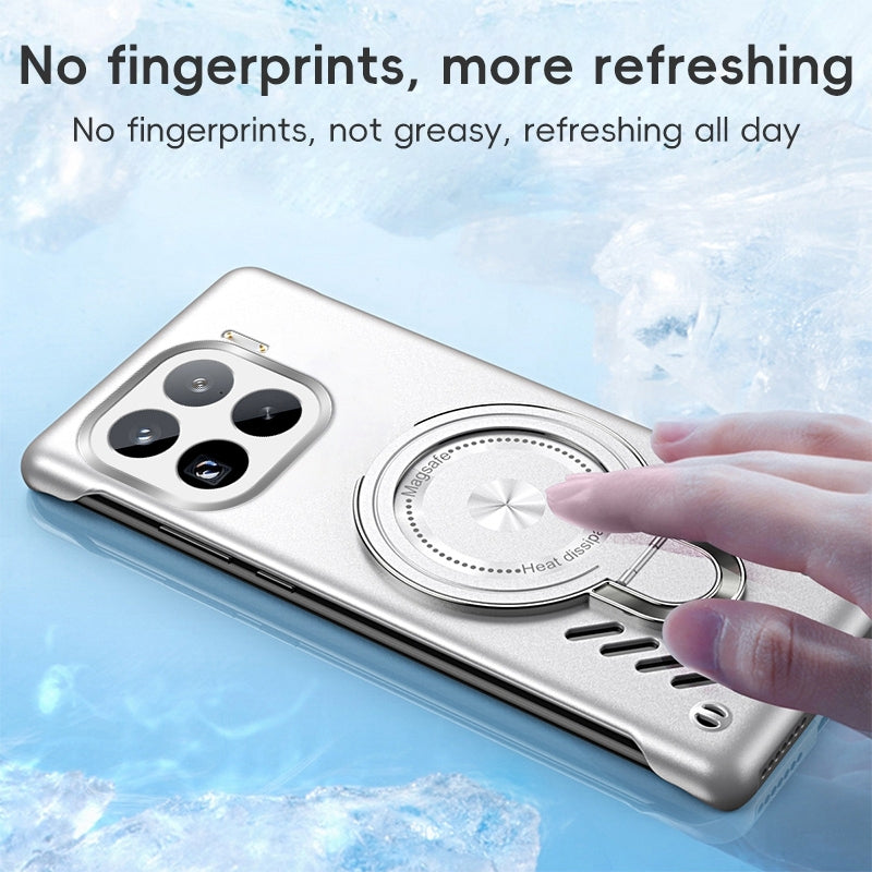 For Xiaomi 15 Pro Ice Sense Series Graphene Cooling MagSafe Holder Phone Case(Orange)