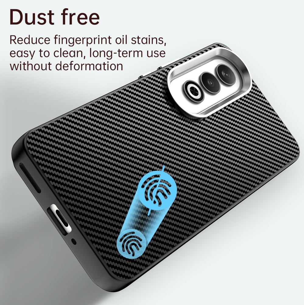 For OPPO K12 5G Carbon Fiber Series IMD Phone Case(Black)