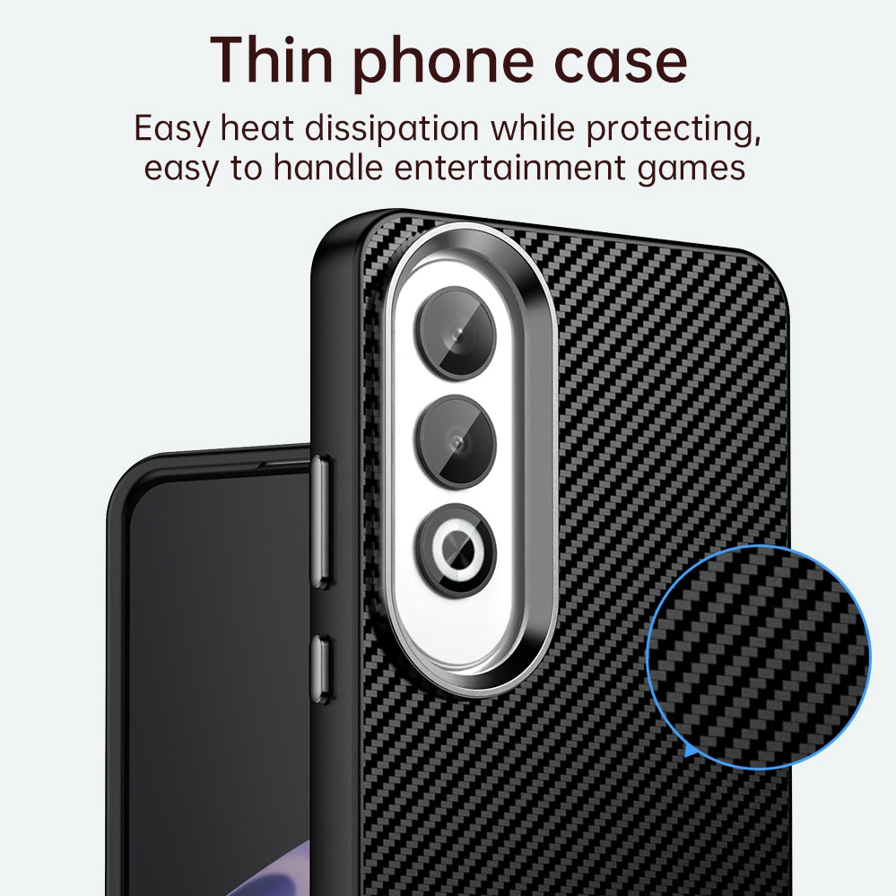 For OPPO K12 5G Carbon Fiber Series IMD Phone Case(Black)