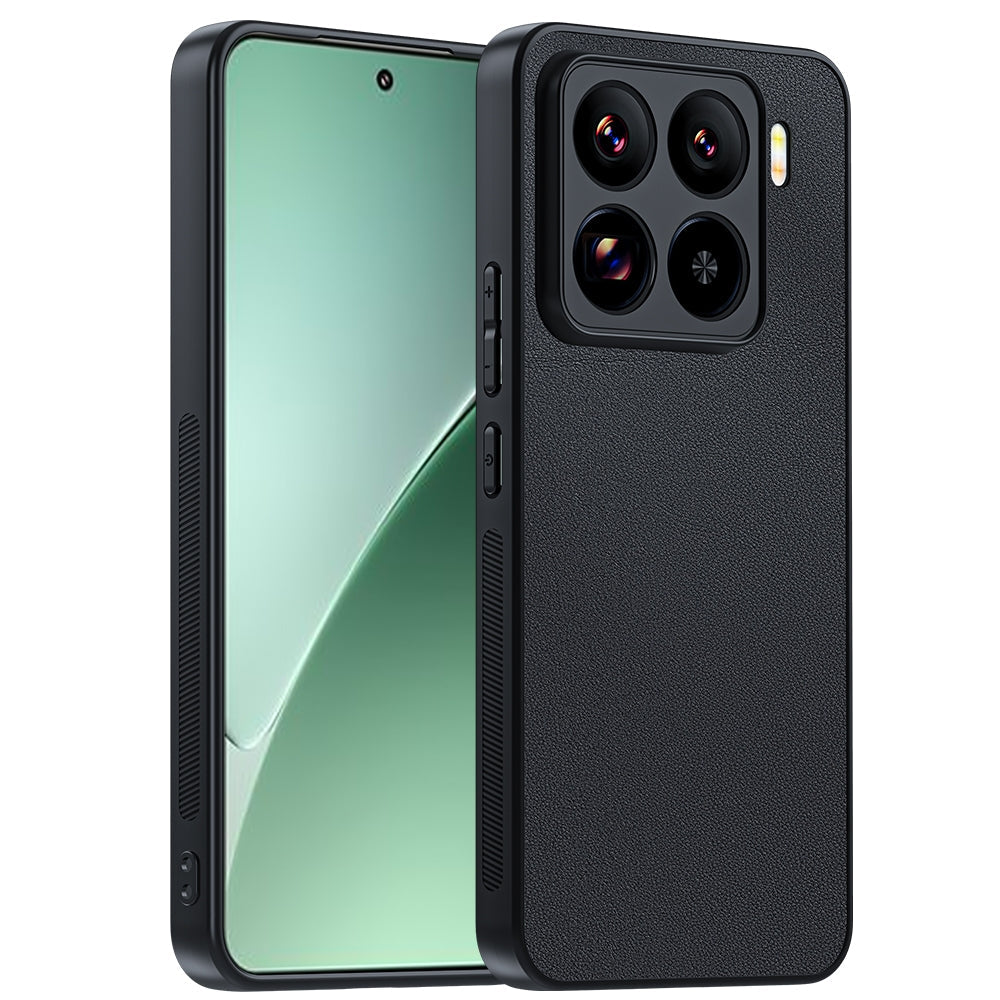 For Xiaomi 15 Ultra-thin Plain Skin Leather Phone Case(Black)