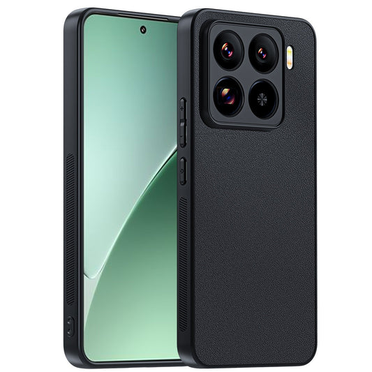 For Xiaomi 15 Ultra-thin Plain Skin Leather Phone Case(Black)