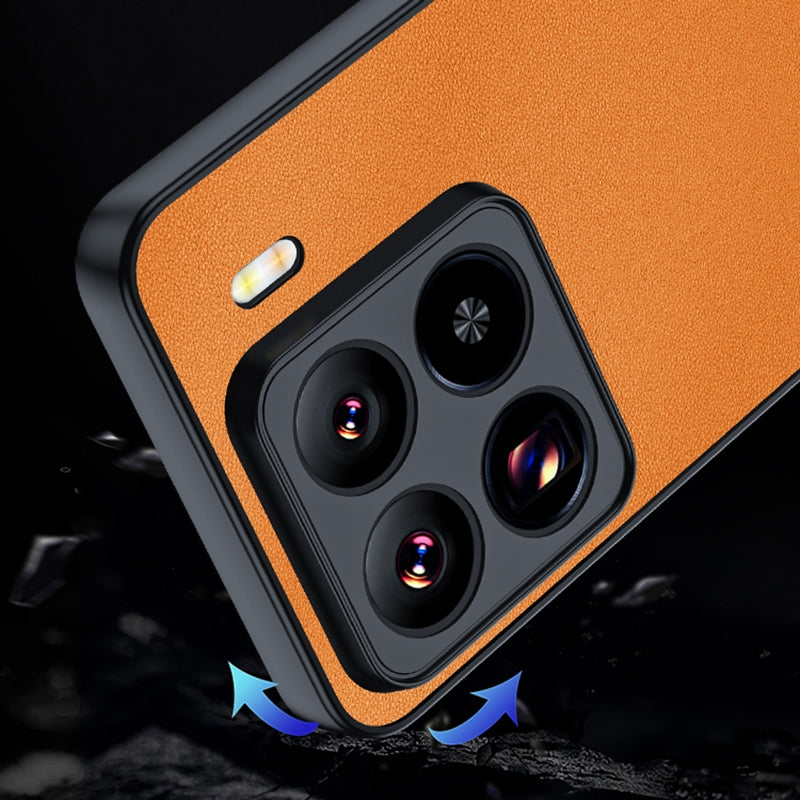 For Xiaomi 15 Ultra-thin Plain Skin Leather Phone Case(Black)