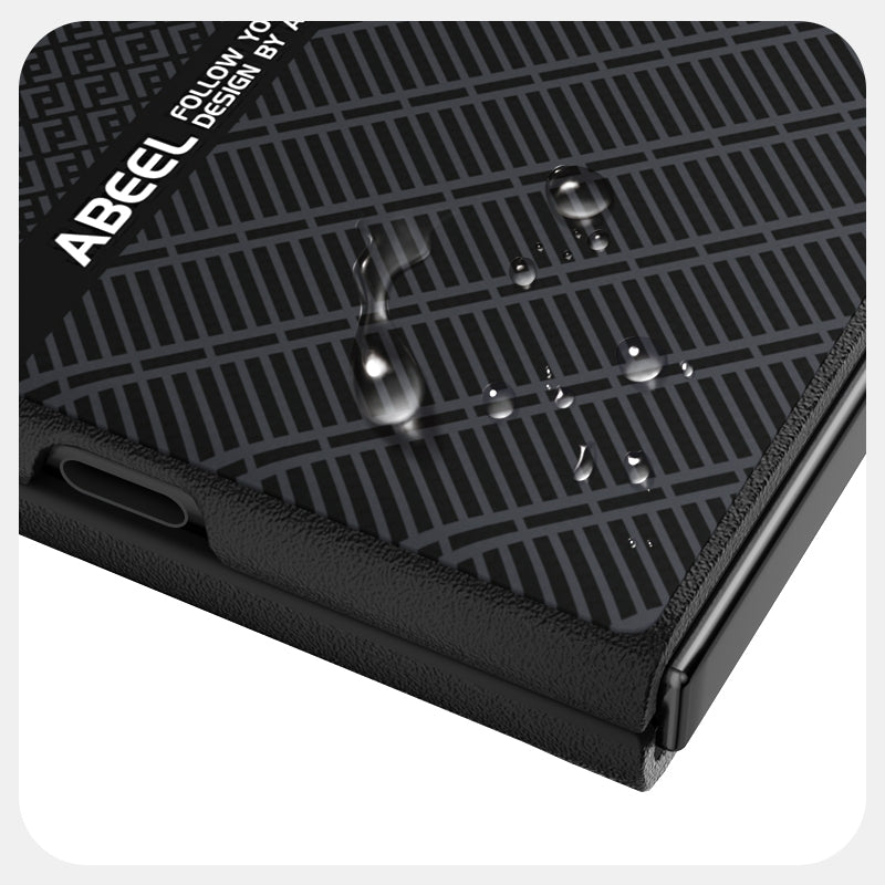 For Honor Magic V3 ABEEL 6D Micro Relief MagSafe Magnetic Phone Case(Black)