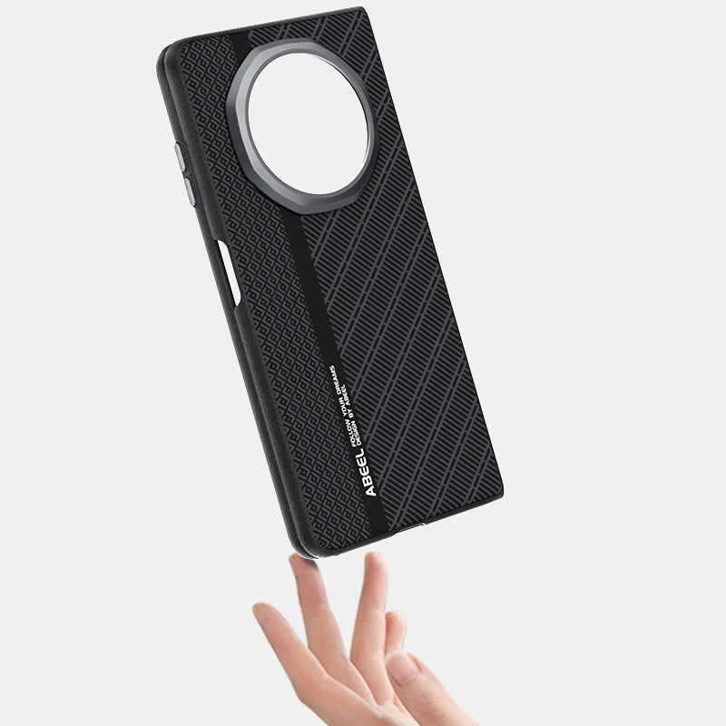 For Honor Magic V3 ABEEL 6D Micro Relief MagSafe Magnetic Phone Case(Black)