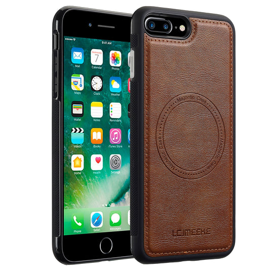 For iPhone 16e LC.IMEEKE Magsafe Phone Case(Brown)