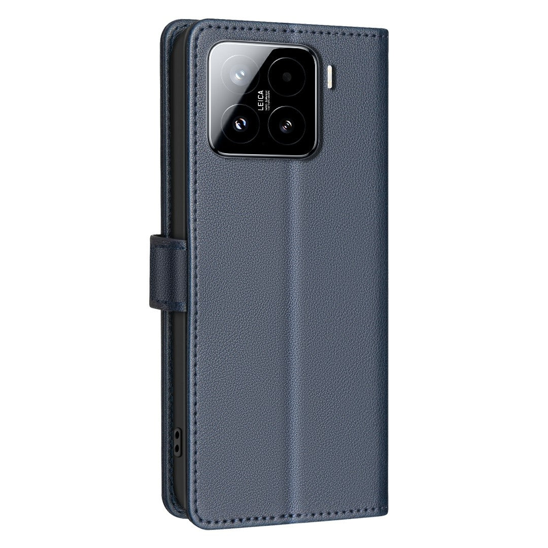 For Xiaomi 15 Litchi Texture RFID Anti-theft Leather Phone Case(Blue)