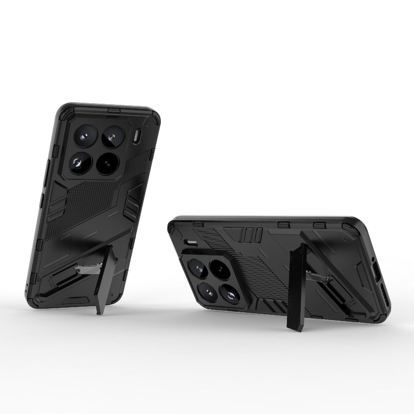For Xiaomi 15 Pro 5G Punk Armor 2 in 1 PC + TPU Phone Case with Holder(Black)