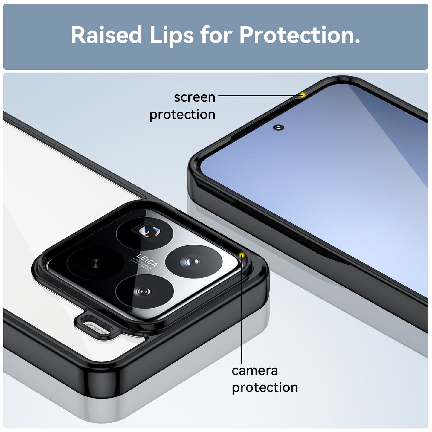 For Xiaomi 15 Pro Colorful Series Acrylic Hybrid TPU Phone Case(Black)