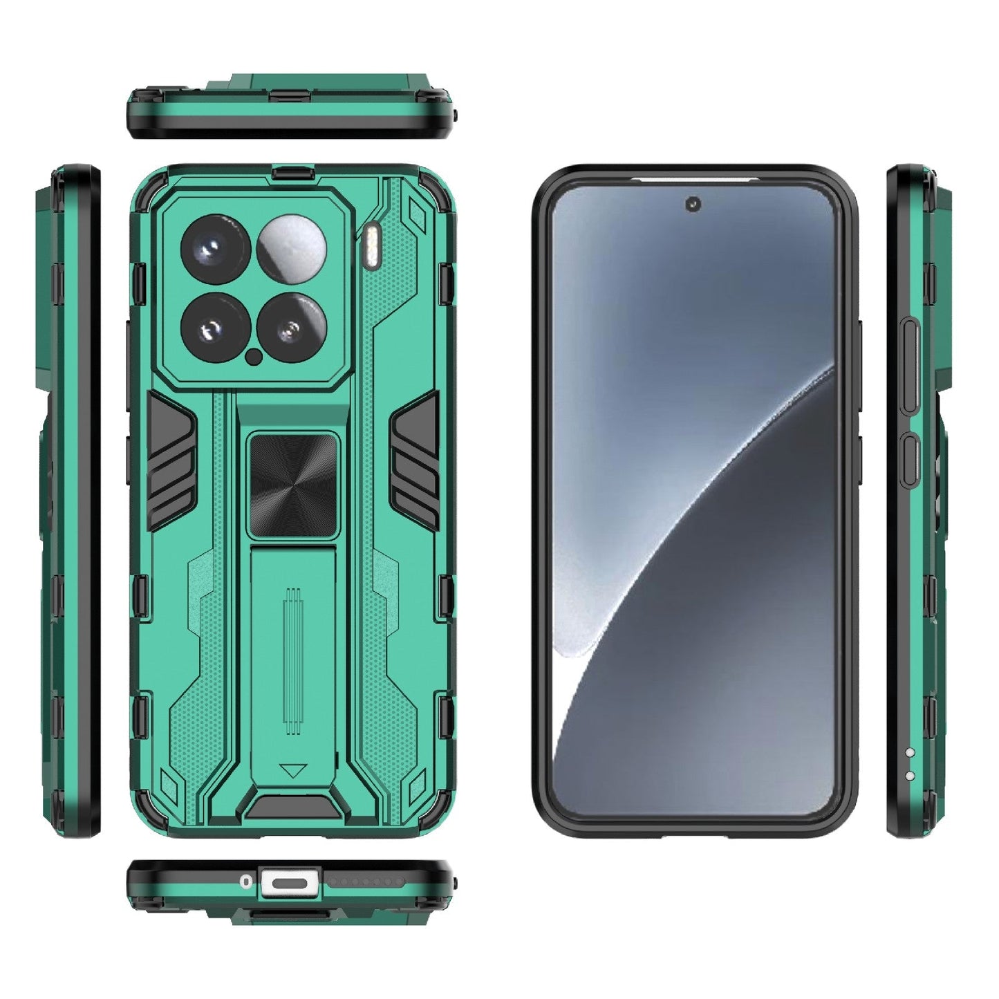 For Xiaomi 15 5G Supersonic PC + TPU Holder Phone Case(Green)