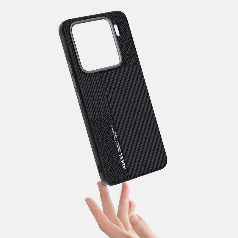 For Xiaomi 15 ABEEL 6D Micro Relief MagSafe Magnetic Phone Case(Carbon Fiber Black)