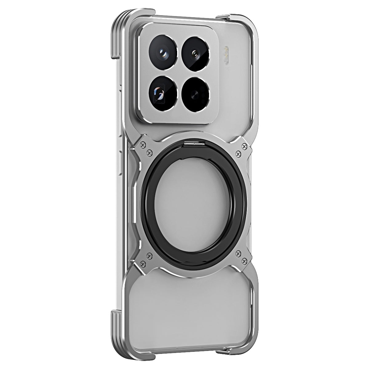 For Xiaomi 15 Pro Mechanical Arm Borderless MagSafe Holder Metal Phone Case(Silver)
